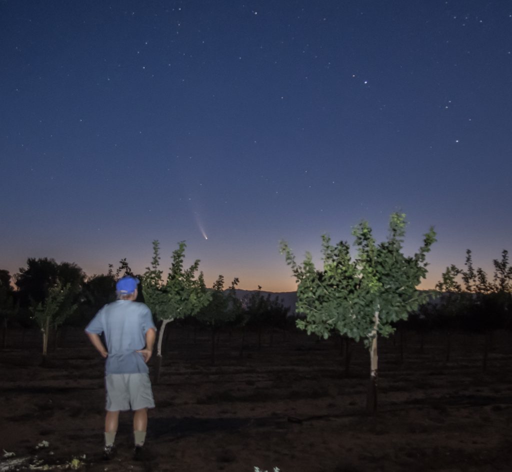 Steve Dudrow with Comet Neowise